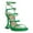 Green, variant on Women Sexy Open Round Toe Strappy Gladiator Sandals Buckle Spool Chunky High Heels Elegant Dressy Prom Sandals Size 10 Green