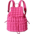 thumbnail image 1 of LHSHID Quilted Backpack for Women Lightweight Puffer Drawstring Padding Hiker Back Pack Travel Backpack College Gym Bag, 1 of 7