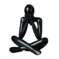 thumbnail image 5 of deevoka Abstract Figure Sculpture Creative for Table Centerpiece Cabinet Living Room Black, 5 of 9
