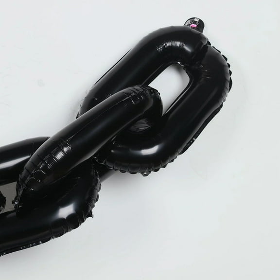 BalsaCircle 30 Black 8x12 in Durable Chain Link Mylar Foil Balloons Party Birthday Graduation Wedding Reception Events Decorations Supplies