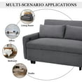 thumbnail image 3 of Pull-out Sofa Bed Convertible Couch 2 Seat Loveseat Sofa Modern Sleeper Sofa with Two Throw Pillows and USB Ports for Living Room, 3 of 5