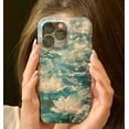 thumbnail image 2 of Water Ripple Lotus Flower Soft  for iPhone Case (Green,iPhone 15), 2 of 6
