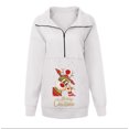 thumbnail image 4 of Moda mujer Casual cuello vuelto manga larga suelta camiseta otoño blusa pulóver Tops Pompotops FGAJ21547, 4 of 8