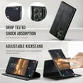 thumbnail image 5 of Magnetic 2 in 1 Detachable Wallet Case for Samsung Galaxy S22 Ultra with Card Holder Women Men, Retro PU Leather【RFID Blocking】Kickstand Shockproof Cover, 5 of 13