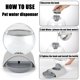 thumbnail image 2 of Dispensador de agua para mascotas, dispensador automático de agua para gatos por gravedad de 2,8 l para gatos, perros y conejos, agua desmontable para perros y gatos gris, 2 of 5