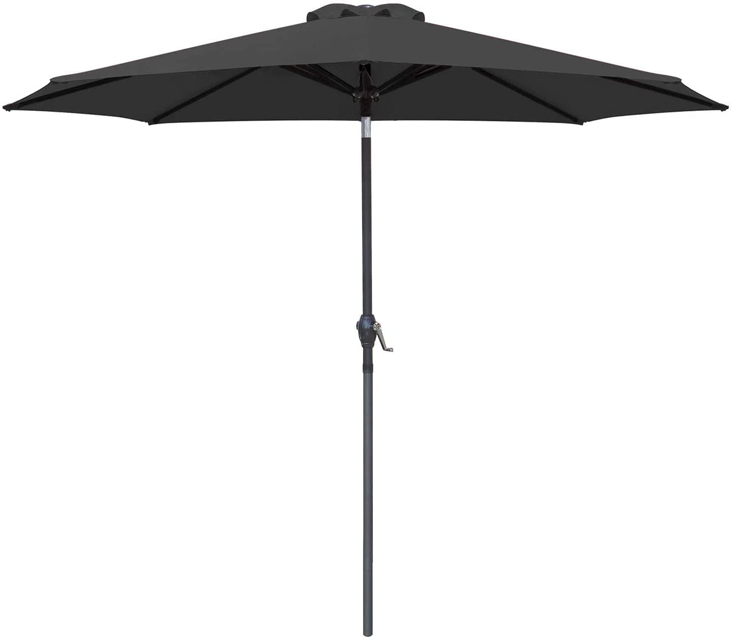 Devoko 9FT Patio Umbrella Outdoor Table Umbrella with 8 Sturdy Ribs, Black