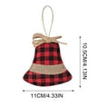 thumbnail image 2 of Vacemry Under $5 Christmas Tree Ornaments, Red Lattice Hanging Decorations Set, Cloth Holiday Pendants for Xmas Tree, Home Party Seasonal Decoration, Gift for Family Friends, 2 of 2