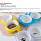 thumbnail image 2 of Cuenco de cerámica para gatos, cuenco doble para agua, protección para la columna cervical, patas altas, oblicuas para gatos, 2 of 6