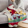 thumbnail image 3 of Gnomes Flowers Blanket Soft Cozy Warm Throw Blanket for Couch, Plush Fuzzy Flannel Fleece Blankets for Sofa, Spring Farmhouse Botanical Floral Striped Bed Blankets Lightweight Gifts for Men, 40"x60", 3 of 9