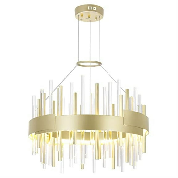 CWI Lighting Millipede Integrated LED Metal Chandelier in Satin Gold