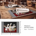 thumbnail image 3 of Placemats 1 Pack, Chef Woven Placemat, Linen Place Mats for Kitchen/Dining Tables, Cartoon Cute Watercolor Cooking Black Plaid Washable Table Mats for Party, 3 of 8
