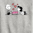 thumbnail image 3 of Peanuts -   Lucy And Schroeder Heart Thoughts  - Toddler And Youth Crewneck Fleece Sweatshirt, 3 of 6