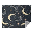thumbnail image 2 of Fluorescent Cover blanket 70x55 inch frannel blanket Office nap blanket Camping blanket Bedding travel blanket Glow blanket Cartoon Moon Cute, 2 of 8