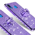 thumbnail image 4 of Compatible for Samsung Galaxy A20 Case, Galaxy A30 Case, SOGA Glitter Diamond Rhinestone TPU Phone Cover with Ring Stand and Lanyard Girls Women Cover (Purple), 4 of 5