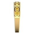 thumbnail image 4 of 0.81 ctw Wedding Band for Women - 14K Yellow Gold Simulated Yellow Diamond Stackable Eternity Ring, 4 of 6