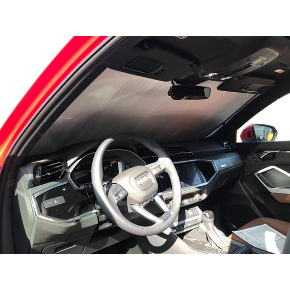 HeatShield, The Original Windshield Sun Shade, Custom-Fit for Audi Q3 SUV 2019, 2020, 2021, Silver Series
