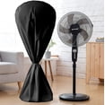 thumbnail image 1 of Funda para ventilador, impermeable, a prueba de polvo, con cremallera, para interior y exterior, color negro, 1 of 5