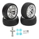 thumbnail image 2 of Neumlicos de Goma para Coche RC, Neumós RC de Amortiguación Fuerte para la Mayoría de los Coches Deportivos Planos 1/10, Ruedas RC 1/10, Caminos Difunde, 2 of 7