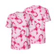 thumbnail image 6 of Rocae Breast Cancer Ribbons Awareness for Breathable Men's Baseball T-Shirt Fashionable Casual Baseball Jersey, Moisture-wicking Sportswear Small, 6 of 9