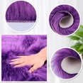 thumbnail image 6 of Destyer Soft Fluffy Heart Shaped Plush Purple Area Rug, 15.7" x 19.7", 6 of 8