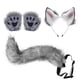 thumbnail image 3 of Conjunto de cosplay Hugo Orejas Y cola de felpa gris oscuro, 3 of 8