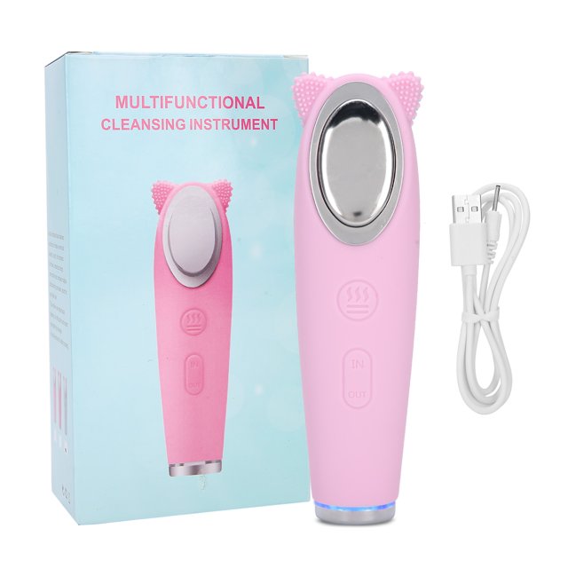 Cepillo limpiador facial de compresión caliente, cepillo de limpieza facial eléctrico, máquina de cepillo de limpieza facial, cepillo de limpieza facial, eficiencia maximizada