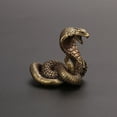 thumbnail image 1 of Lefu Mini Brass Snake Statue Ornament Miniature Figurines Home Office, 1 of 7