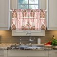 thumbnail image 2 of Yayeee Kitchen Curtains Light Filtering 27"x36" Rod Pocket Short Cafe Window Panel, Pink Candy House, 2 of 7