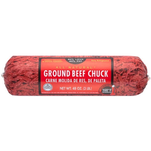 3lb 80 20 Ground Beef Chuck Roll by Cargill Meat Solutions
