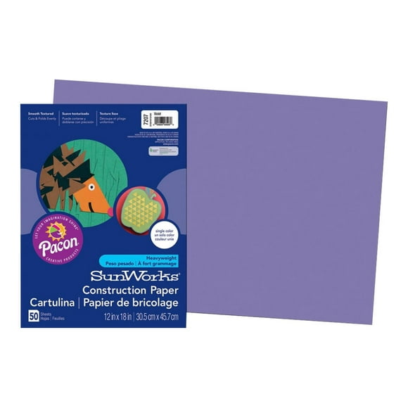 SunWorks Construction Paper, Violet Assortment (50 Sheets)