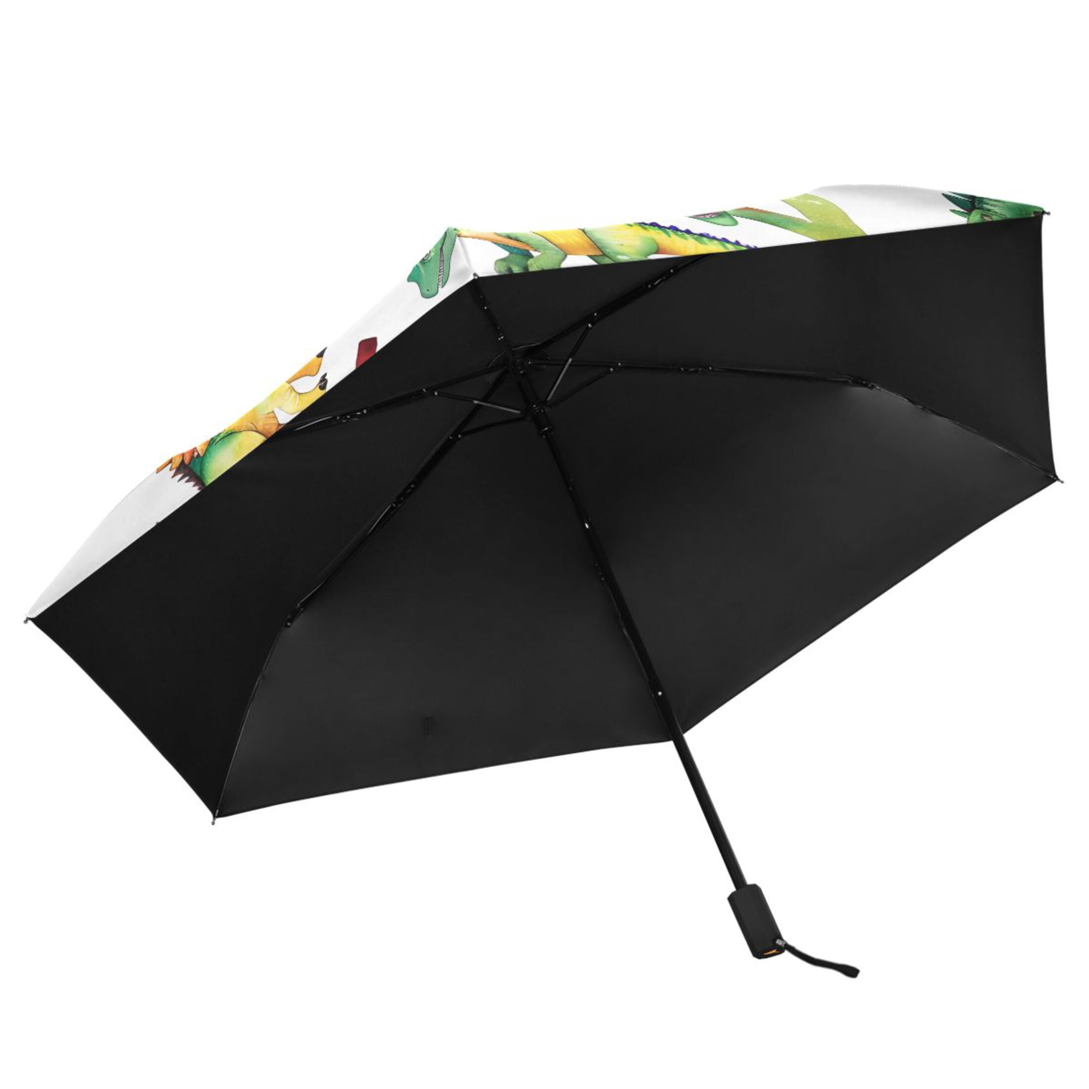 Dinosaur and Character Compact Sun Umbrella Windproof Travel Umbrellas for Rain Strong Portable UV Protection