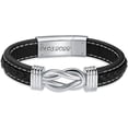 thumbnail image 4 of Viking Urn Bracelet for Ashes for Men - Leather Ashes Bracelets with Magnetic Clasp - Cuff Cremation Bangle for Human Ashes 20/22/24CM Urn Bangle, 4 of 7