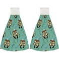 thumbnail image 2 of Hanging Towels 1 Pcs, Dish Towels Cute Couple Beaver Absorbent Hand Towels with Hanging Loop Washcloth for Bathroom Kitchen, 2 of 6