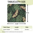 thumbnail image 2 of Jungle Leaves Fitted Table Cover - Hawaiian Square Tablecloth Windproof & Easy to Clean (34x34 Inches), 2 of 5