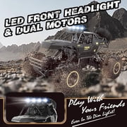 1:12 Rock Crawler Rechargeable Off Road Truck 4WD, Metal Shell LED Headlights RC Remote Control Off Road Car Truck