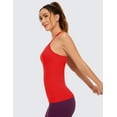 thumbnail image 2 of CRZ YOGA Womens Seamless Ribbed Racerback Tank Tops with Built in Bra, 2 of 3