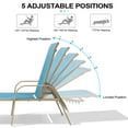 thumbnail image 5 of Crestlive Products Set of 2 Aluminum Patio Chaise Lounge Chair Outdoor Recliners, Blue, 5 of 8
