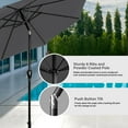 thumbnail image 5 of Ambifirner 7.5FT Patio Umbrella Market Table Umbrella with 6 Sturdy Ribs, Push Button Tilt/Crank Outdoor Umbrella for Garden, Deck, Backyard, Pool and Beach, 5 of 7
