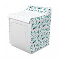 thumbnail image 2 of Insects Washer Cover, Continuous Nature Pattern with Caterpillar and Beetle Doodles, Suitable for Dryer and Washing Machine, 29" x 28" x 40", Seafoam Night Blue, by Ambesonne, 2 of 3