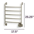 thumbnail image 4 of Warmrails Regent Wall Mount Towel Warmer, Nickel, 25.25-Inch Height, 25.5 inch Width, Plug In or Direct Wire – Model HSRS, 4 of 6