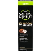 The Natural Dentist Charcoal Whitening Fluoride-Free Toothpaste, Cocomint, 5 Oz Tube