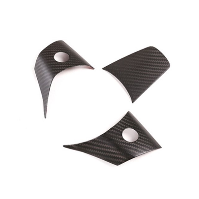 Adecuado para el volante de fibra de carbono Tesla Model 3 17-19, accesorios de decoración interior del automóvil