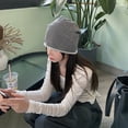 thumbnail image 2 of COCOpeaunt New Beanies for Man Women Unisex Winter Autumn Hats for Women Thin Beanie Hip Hop Cap Knitted Hat Female Male Bone Soft Black, 2 of 6