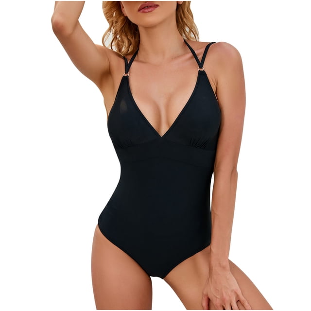 Nuevo traje de baño con cordones para mujer Traje de baño cómodo con cuello en V y espalda abierta OAVQHLG3B Store lin121212