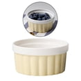 thumbnail image 2 of Ramekins de apto para postre, cuenco de cerámica para hornear Creme Postre Pudín Souffle, adecuado para fiestas, restaurantes, Amarillo perfecl cuenco de porcelana para hornear, 2 of 8