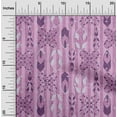 thumbnail image 2 of oneOone Viscose Chiffon Purple Fabric Asian Block Quilting Supplies Print Sewing Fabric By The Yard 42 Inch Wide, 2 of 4