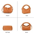 thumbnail image 2 of LHSHID Women Woven Tote Small Crossbody Bag, Weave Quilted Purse Square Shoulder Bag Woven Handbag with Detachable Strap, 2 of 7