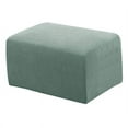 thumbnail image 2 of Stretch Ottoman Cover Ottoman Slipcovers Rectangle Foot Stool Covers Ottoman Foot Rest Cover Jacquard Fabric with Elastic Bottom, 2 of 6