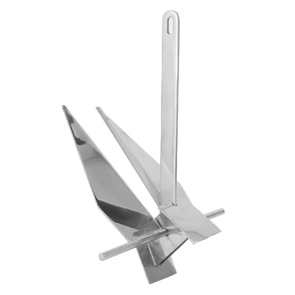 Boat Anchor, 2KG Stainless Steel Anchor High-Tensile Boat Anchoring Tool For Boats 17 To 22 Feet Boat Hardware Part