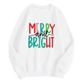 thumbnail image 6 of adviicd Christmas Sweatshirt for Women Merry and Bright Sweaters Crewneck Fashion Winter Pullover (White, XXL), 6 of 6